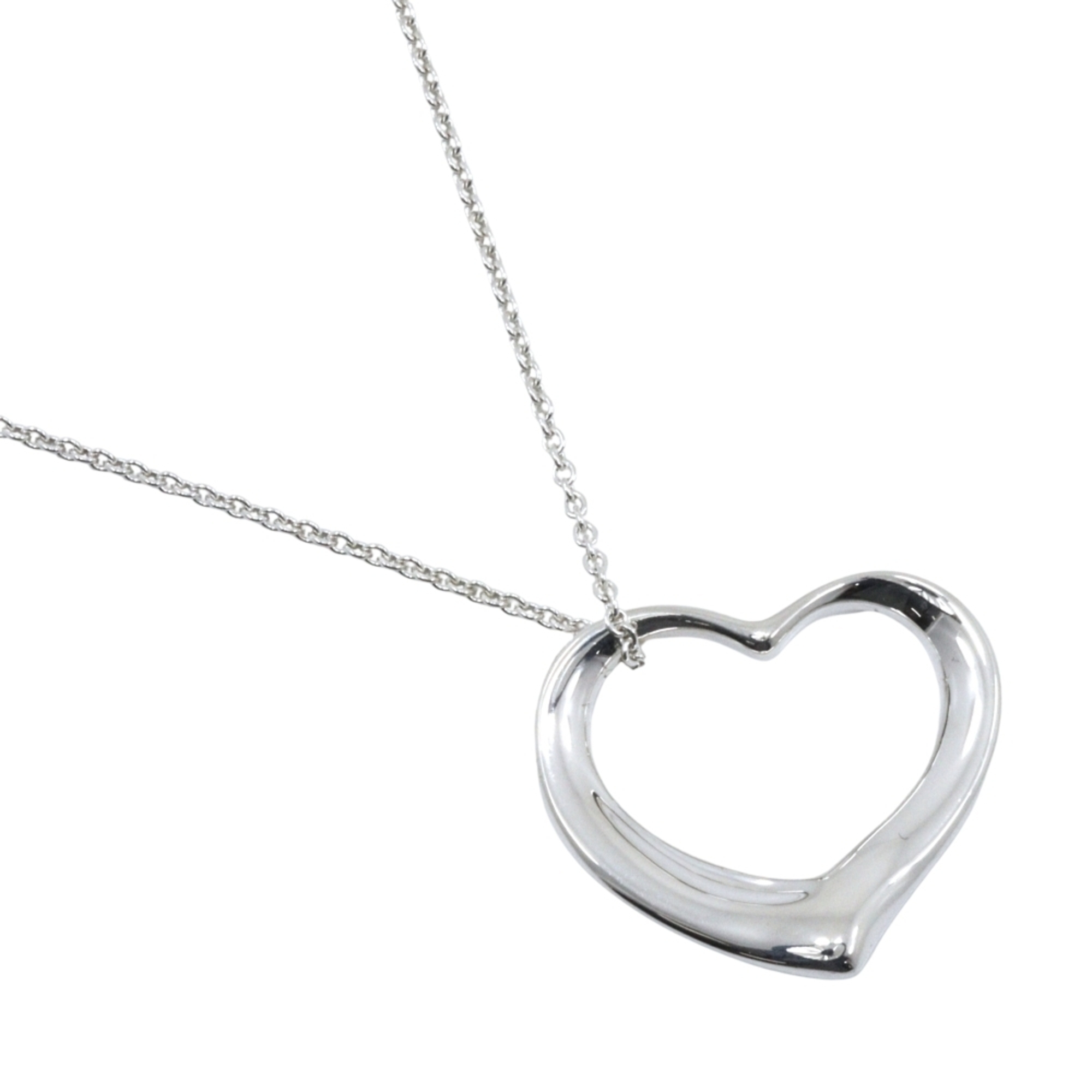Tiffany & Co. Open Heart Necklace, Elsa Peretti, Sterling Silver 925, Approx....
